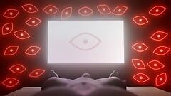 Во время просмотра порно, сексуальный призрак выходит из телевизора и начинает трахать тебя