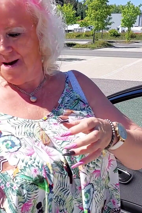 Granny Horny in the Car!