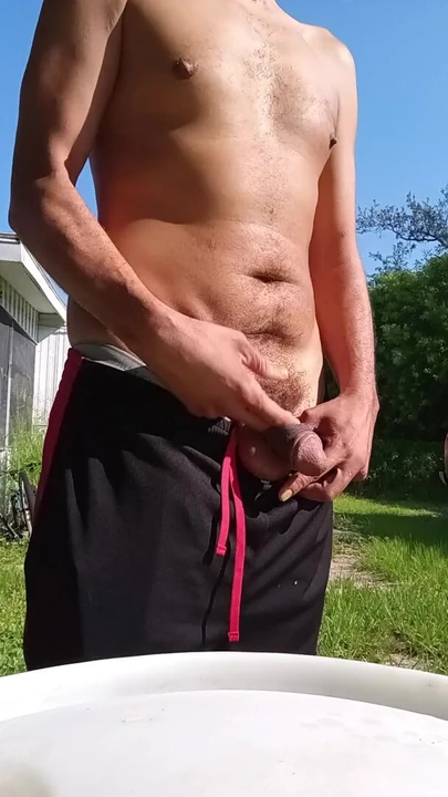 Peeing outside