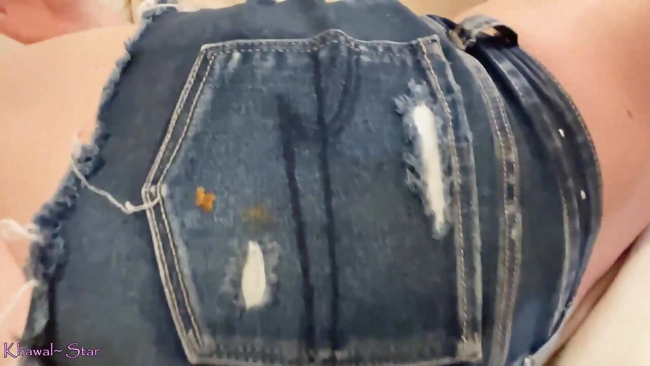 Khawal gassy femboy farts jeans for sniffing loser