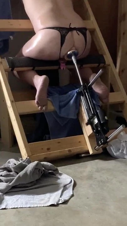 Sissy machine pounded in chastity