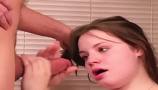 Desperate Amateurs Tatiana Kush first time on film sucking cock