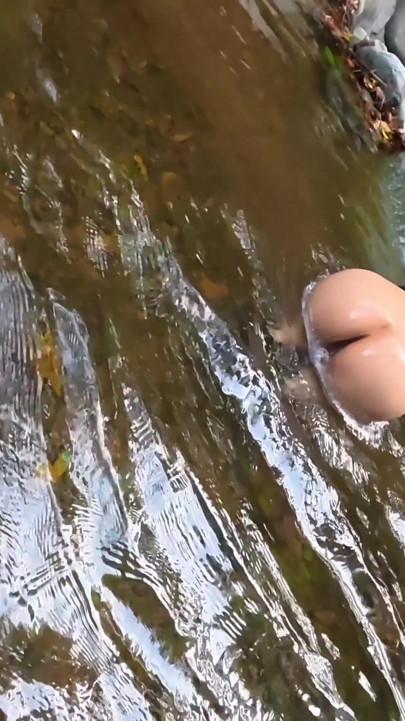 PART ONE fucking in the river.. SEX IN PUBLIC a madness lets her face be filled with cum | Clip 1