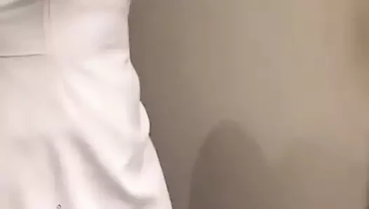 white Hugo Boss dress