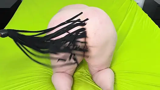 Ass spanking with belt