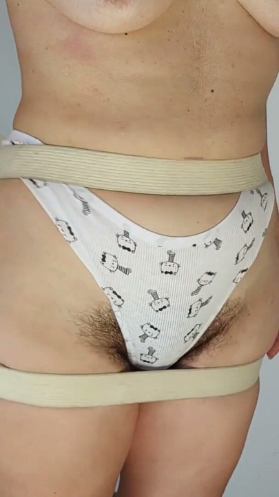 Latina brunette with a big ass vibro massage in panties 🔥 Milf hairy pussy big nipples | Clip 1