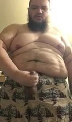 Fat Man Masturbates and Shoots Load for Everyone to See