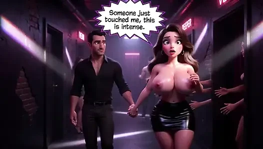 Barışma ve açık bir evliliğe yol açan bir swingers kulübündeki ilk gece (Ia tarafından oluşturulan)
