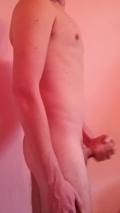 Hot Young Stud Bubble Butt: Stroking his big lovely cock