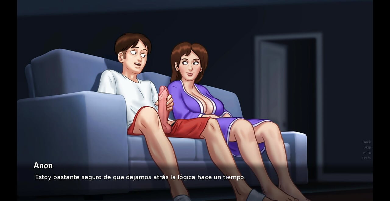 MY STEPMOM CATCHES ME MASTURBATING AND ENDS UP MASTURBATING BY MY SIDE TOO -summertime saga