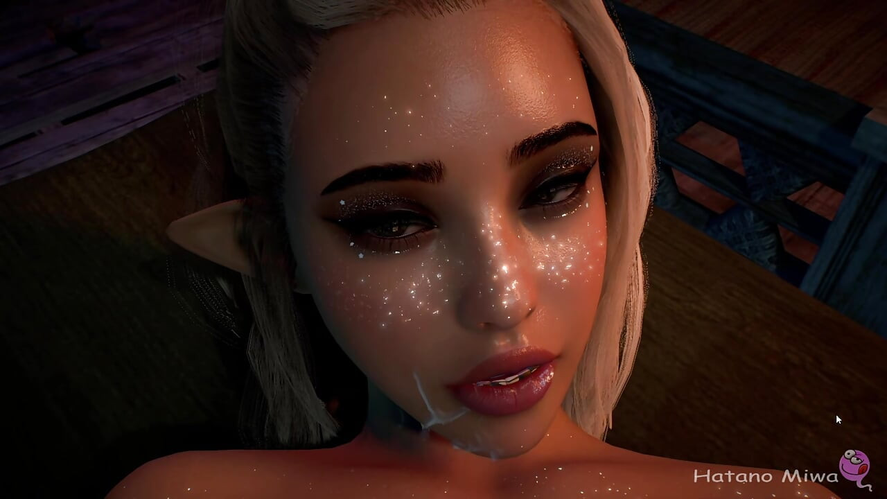 Monster Cock Anal Creampie & Gushing Cum  Nympho Elf's Ass Left Wide Open
