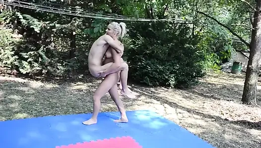 At the Backyard, Hot Teen Lana Pleasure Her Boy