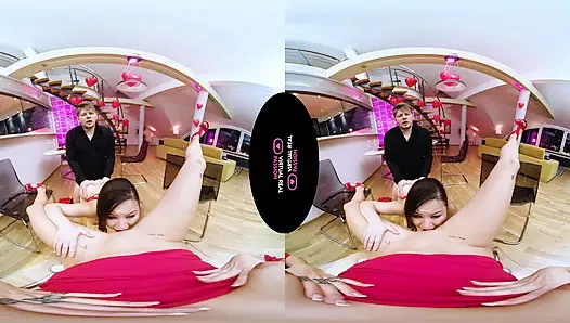 Çin yeni yılını vahşi bir üçlü grup seksle kutluyoruz - vr