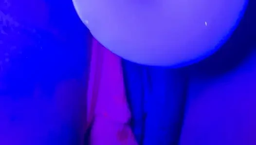 Ebony Goddess Leaking: Neon Thong & Dildo Squirt