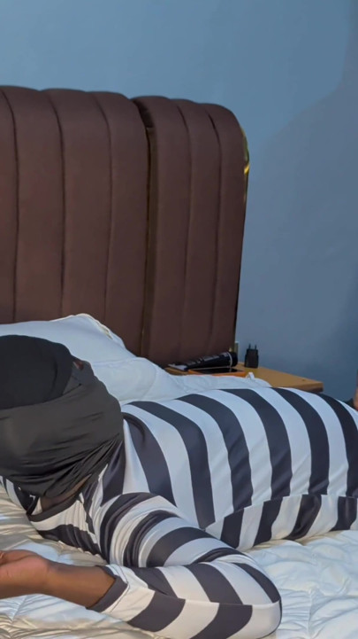 Horny MILF masturbates, catches a thief and fucks him until she gets a creampie. | Clip 1