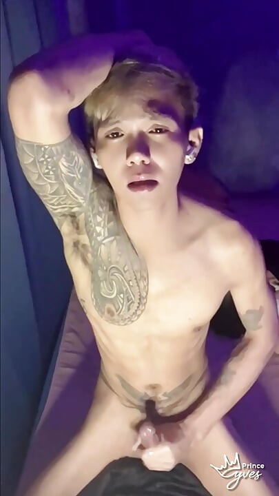 Filipino Inked Horny Twink Teasing and Masturbating Until He Cums