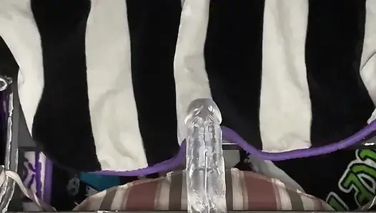 Pounding Miss Pinky open view of my thrust machine