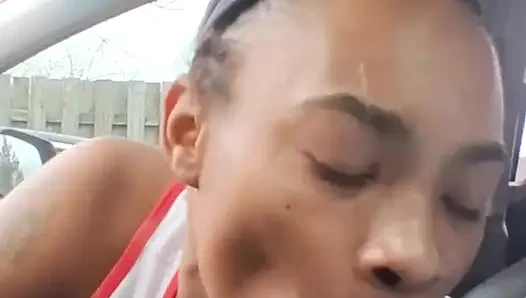 Petite Ebony Gagging on Bwc