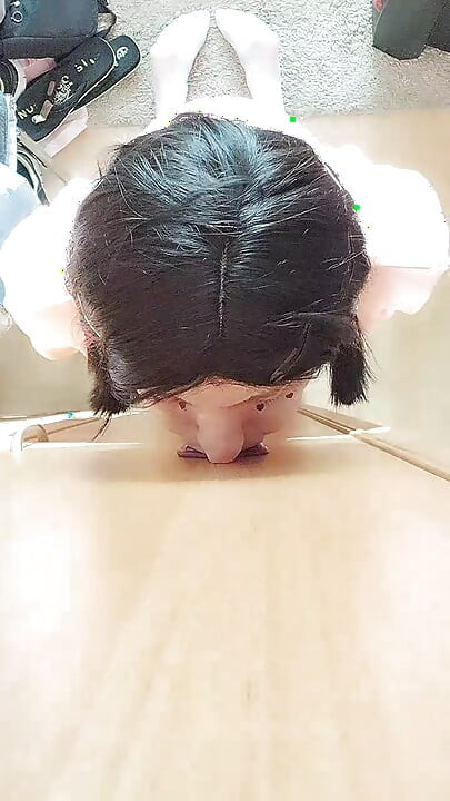 Sissy cd deepthroat long dildo