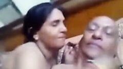 Old couple having sex, husband and wife