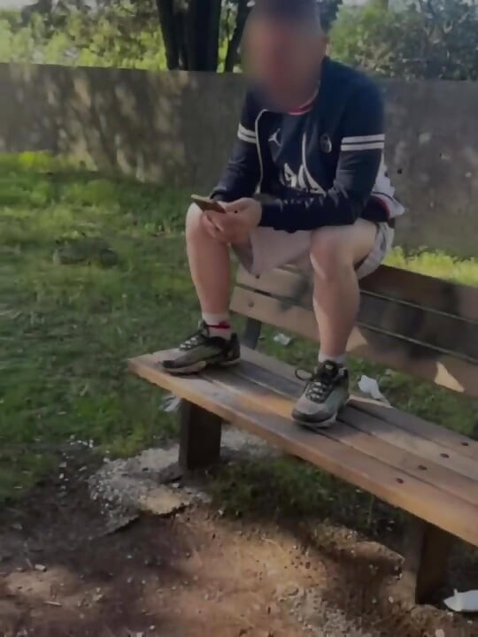 Amateur Boy Lost a Bet and Had to Expose and Touch His Cock in a Park