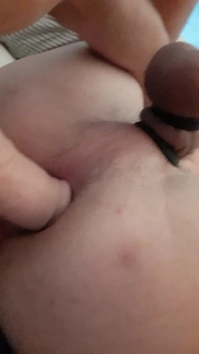 Twink fucks himself with a big dick