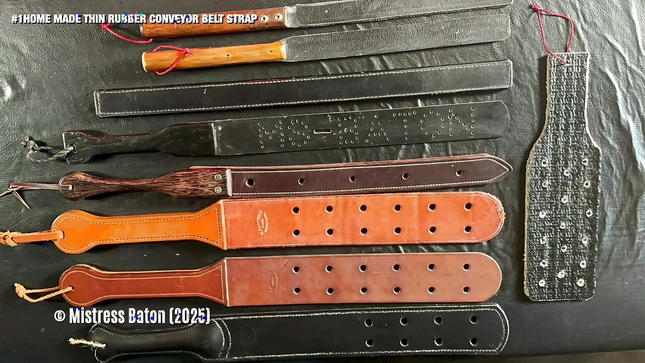 Anschnallen mit Leder-Bondage & spandex