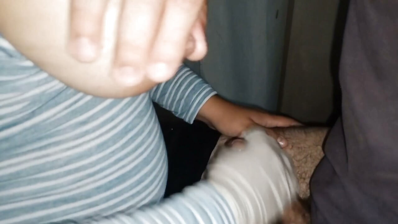 The chubby busty nurse comes to check on my health and ends up jerking me off until I end up in her face