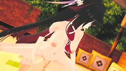 Genshin impact - adegan seks hardcore columbina sama aether - animasi hentai 3d