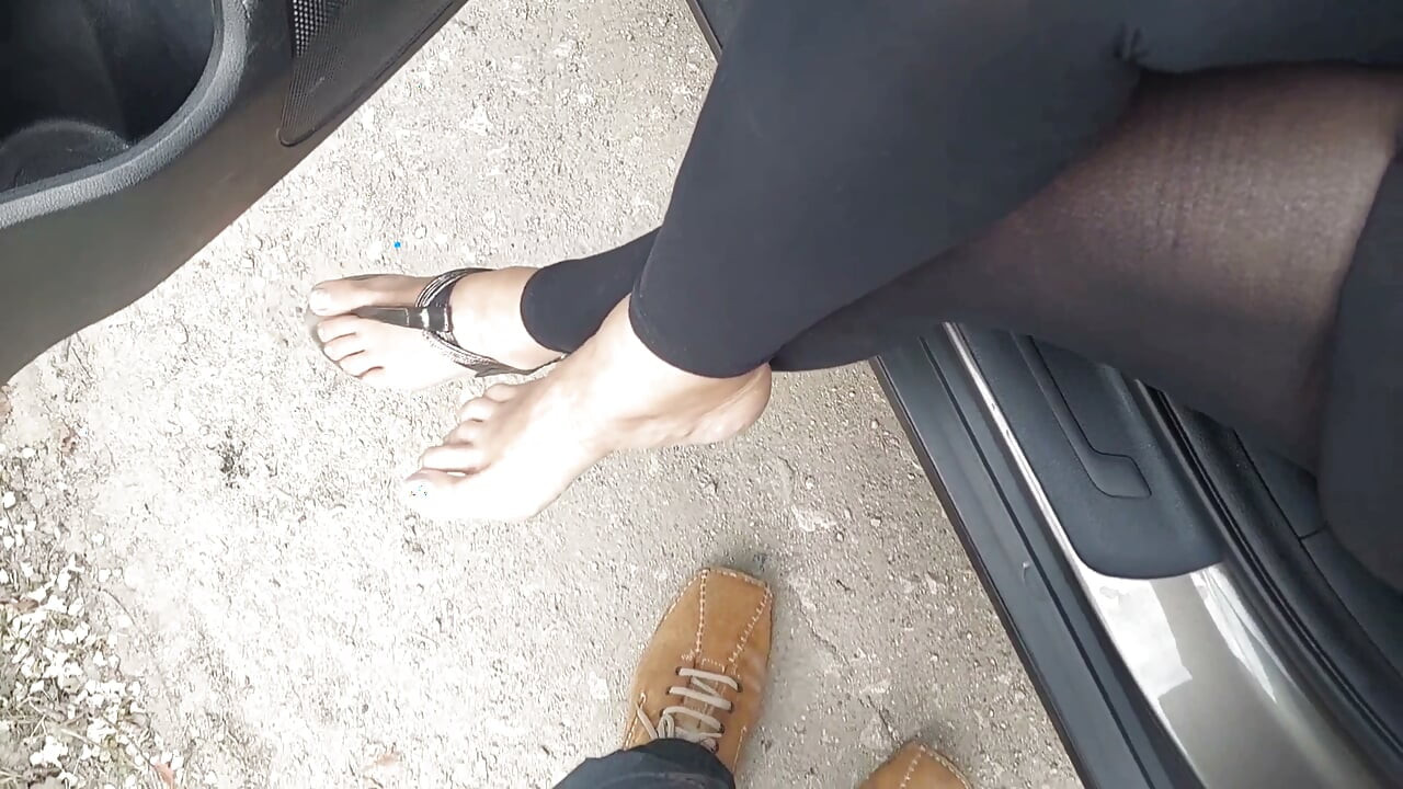 Selena's Clothed Blowjob in a Car