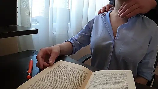 A Student with Big Tits Is Fucked While Her Parents Are Not at Home