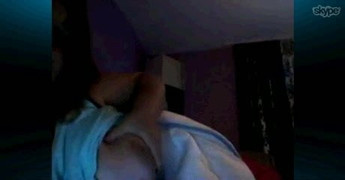 Serbian chubby MILF Dragana showing tits on skype 2.part