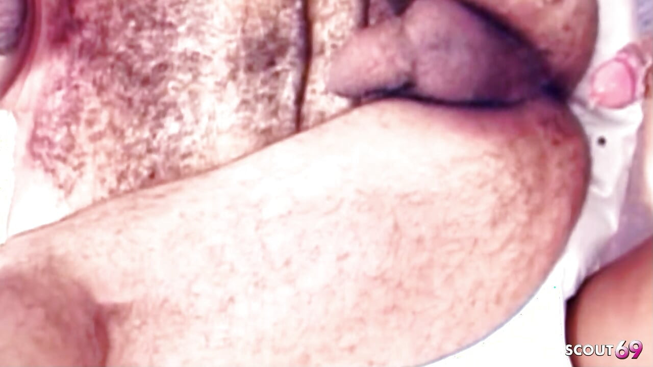 Extremely Hairy Guy Gets Anal Fucked in a Threesome with a Hot Big Tit Tranny