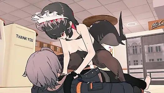 =Zenless Zone Zero= Ellen Joe x Wise: Seks Publik Berisiko di McDonald's (4K)