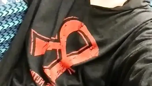 Si rambut merah pucat muncrat banyak banget di sofa hotel