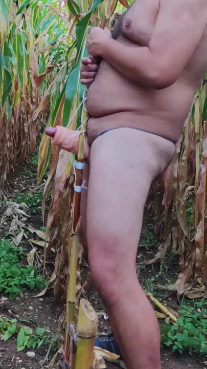 Me First Time Fucking Pocket Pussy Outside in Corn | Clip 1