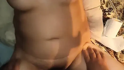 I hit him hard until he tells me to stop, he has 3 orgasms in the end