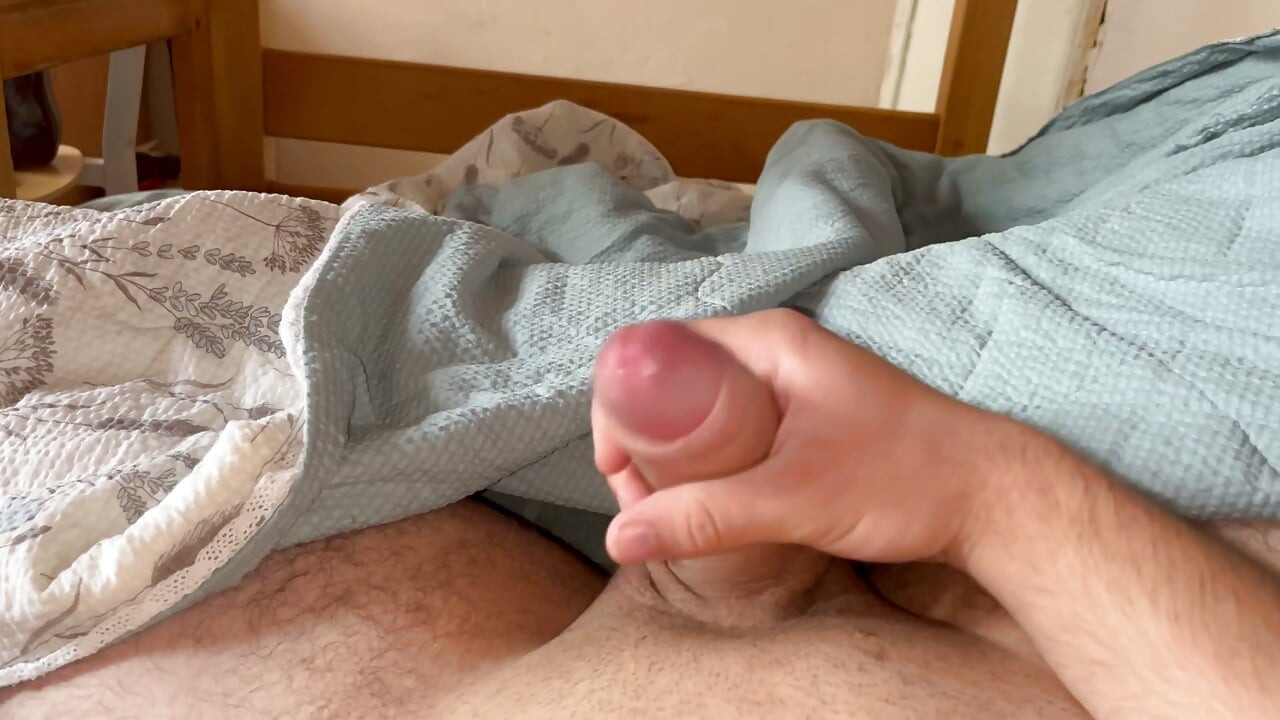 Young straight man masturbates