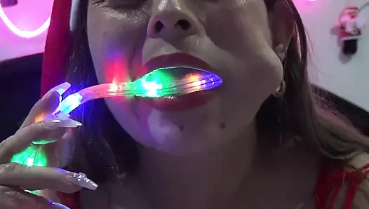 Amazing!! I Make a Deep Throat Super Long Christmas Lights Hose!!