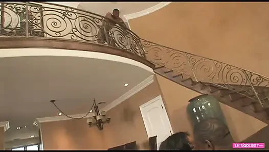 Thick ebony woman gets destroyed by two long black dicks
