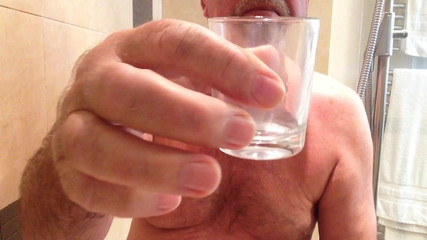 My friend Don wanking his little uncut & drinking his cum