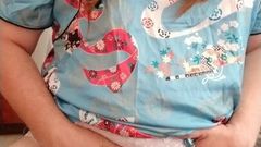 stroking and cuming  in chinese dress
