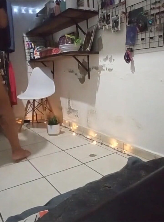 Big Ass Brunette Mexican Folding Clothes in Thong