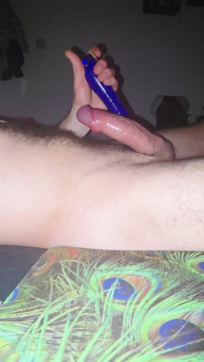 Vibrating prostate massager made an orgasm