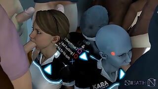 Gran sesión de sexo en la cara de androide