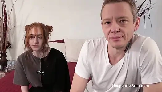 Desperate Amateurs casting hot babes getting their tight pussies pounded hard by big white cock