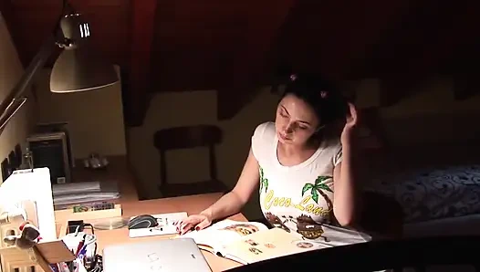 Genç bir sürtük için büyük olgun bir yarak