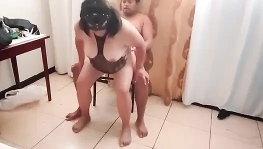 BBW granny giving good cock rides with her big ass