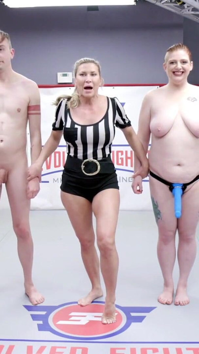 Stunning moment from "Betty Brickhouse vs Fuck Buck - Big Bad Betty Delivers the Strapon"