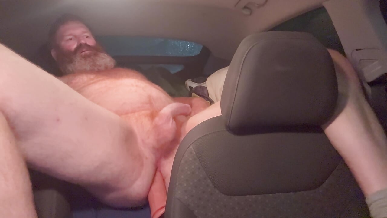 Getting in a good pounding with my new dildo in my car.